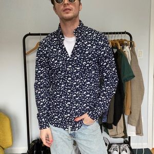 Club Monaco Floral Button Down